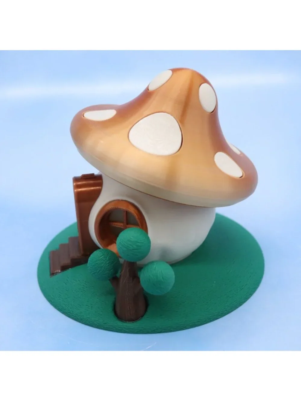 Mushroom Fairy House Night Light Earthy Toadstool Battery Tea Light Holder
